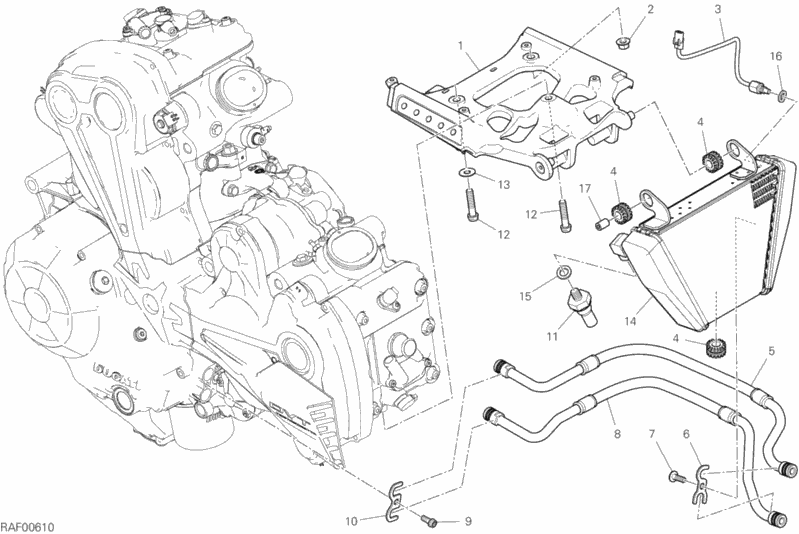 Alle Teile für das Ölkühler des Ducati Diavel Xdiavel S 1260 2019